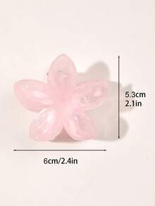 4 件套中号春夏多巴胺果冻奶油色雏菊花 2.4 英寸波西米亚风格发夹，简约甜美发饰 - 彩色 - 查看 3