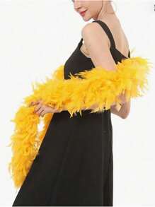 1PC Colorful Artificial Fur Boas For Women For Dancing Wedding Party Halloween,Stage Decoration Holiday Party Headwear Accessories Clothing Accessories, ,Scarf Decoration, Suitable For Birthday Party, Halloween,Horse Racing, Tea Party, New Year's Eve, Concert And Home Decor, Dance Wedding, Stage Performance, Carnival Costume And Accessories, Party Supplies,Ideal Choice For Gifts