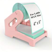 Label Holder For Desktop Label Printer, Support Rolls And Fan-Fold Printer Labels, Plastic Label Printer Stand, For Home & Office & Shipping Labels, Black/Pink/White/Beige, School Supplies, Back To School - Multicolor - View 17
