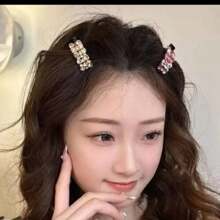 1/4/6Pcs Colorful Rhinestone Bangs Side Clips – Light Luxury Hair Clips For Women & Teens | Fashionable Duckbill & Ponytail Clips With Dazzling Diamonds | Exquisite Headwear For Daily Wear, Parties, Bathroom, Bedroom, Living Room​ Back To School