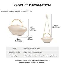 2025 Summer New Acrylic Evening Clutch, Unique Design Metal Chain Shoulder Bag With Magnetic Clasp