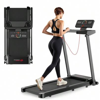 GartistGo Folding Treadmill Q8, Speed 1-12KM/H, 12 Pre-Set Programs With LCD Display, 120kg Capacity