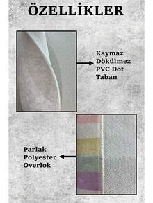 1pc Modern Turkish Carpet, Pattern Area Rug, Minimalist Elegant Carpet, Multi-Purpose Stylish Creative Home Decor Rug, Living Room, Bedroom, Entryway, Kitchen, Bathroom, Home Office - Multicolor - View 3