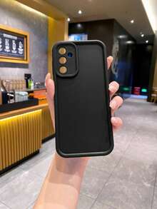 1 个黑色防震相机手机壳，适用于 Apple/Galaxy/Infinix/Redmi/OPPO/VIVO/Realme/MOTO - 黑色 - 查看 1