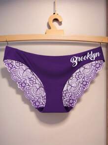 1 Peça de Calcinha Branca Personalizada, Calcinha de Noiva Personalizada Sexy, Presente de Chá de Panela, Calcinha Sem Costura Mrs, Adequado para Dia dos Namorados, Noite de Núpcias, Lua de Mel, Festa de Lingerie, Presentes para Amigos, Esposa e Mãe