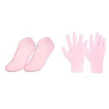 1 套硅胶保湿袜子和手套，适用于脚跟龟裂和粗糙皮肤软化，无香型，足部和手部护理，个人美容和指甲护理产品