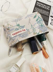 1 pièce Sac de maquillage en tissu jacquard rose à motif floral haut de gamme, fashionable et casual, grande capacité, fermeture éclair portable. Sacs de cosmétiques essentiels pour les voyages et les vacances pour serviettes hygiéniques, tampons, écouteurs filaires, écouteurs, casques, chargeurs, rouges à lèvres, cosmétiques, parfums, soins de la peau et produits de beauté, décoration de la maison, pour maman, femmes, infirmières, étudiantes, filles d'école, clés, cadeaux de vacances, pour la plage de vacances, la collection de salle de bain, la collection de chambre, grande capacité