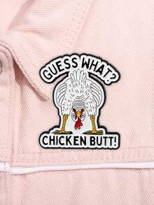 1PC Chicken Enamel Pin Funny Quote Brooch Pines Lapel Pins Badge On Backpack Clothing Accessories Animal Jewelry Friends Gifts - Multicolor - View 9
