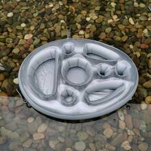 Portable Inflatable PVC Water Ice Bar, Party Floating Drink Holder, Porous Coaster Tray For Summer Pool Supplies