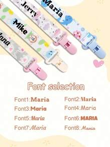 Custom Pacifier Clip,Personalized Pacifier Clip With Name,Customized Pacifier Clips Baby Girl,Customizable Animal Pattern Pacifier Clip,First Gift For Your Child,Diy Custom Name,Baby Essentials,Baby Girl Gifts,Baby Boy Gifts,Decoration,Multi-Purpose,Friend Gifts/Birthday Gifts,Children's Growth Souvenirs Back To School,Multi-Functional,Ornamental,Letter,Stylish,Modern,Colorful,Cute,Adorable,Casual,Custom,Personalised,Unique,Customized,Ideal Gifts For Him,Ideal Gifts For Her