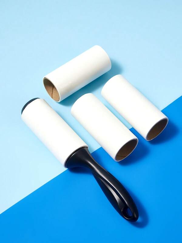 PETSIN 1/5/10pcs Reusable Fuzz Remover Rollers, 350 Sheets/10 Refills, Sticky Lint Brush For Pet Fur, Animal Hair, Lint Remover Roller For Sofa, Furniture, Large Size