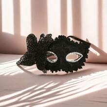 1pc Party Masquerade Mask, Elegant Graphic Design, Fashionable & Sexy, Easy To Wear, Portable Side Butterfly Mask