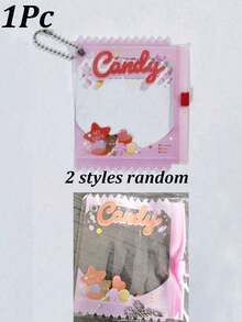 1/2 件别致迷你糖果娃娃展示袋 - 透明 PVC，防尘收纳带拉链封口，适用于女士包，塑料糖果袋饰物带钥匙扣，徽章夹收纳展示吊坠保护器卡盒珠宝收纳袋徽章收纳展示疼痛袋吊坠 - 彩色 - 查看 14