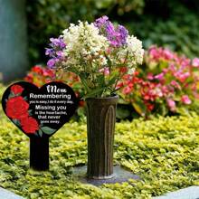 Cement Gravestone Marker: Waterproof Acrylic Gravestone, For Commemorating Deceased Siblings - Suitable For Cemetery Memorial Garden Marker, Outdoor Yard Gravesite Decor, 1 Piece, Memorial Sign For Loved Ones, Acrylic Sun-Blocking Memorial Marker Pole, Memorial Pole, Acrylic Gravesite Marker, Easter Black Memorial Garden Stake, Gravesite Mourning Pole, Outdoor Yard Gravesite Waterproof Gravesite Decor