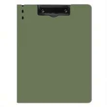 剪贴板文件夹，A4 可折叠剪贴板，带水平和垂直双金属夹，360 度可折叠活页夹剪贴板，带笔筒，文件封面文件夹剪贴板