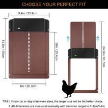 1pc Automatic  Door, Battery Operated, Waterproof  Door, Light Sensor Timed Alarm, Electric  Door With Anti-Trap Design, Automatic Opening And Closing  Accessories For  Chicken Farm