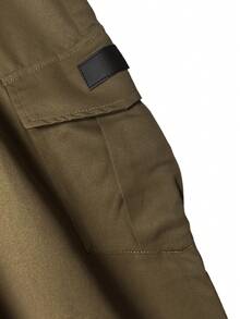 Men's Retro Solid Color Casual Pants, Slim Fit Ankle-Tied Casual Cargo Pants, Outdoor Hiking Street Slim Fit Pants, Suitable As Gift For Husband/Boyfriend, Fall - Coffee Brown - View 4
