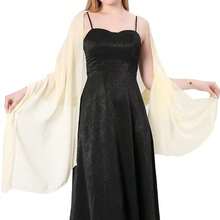 雪纺披肩围巾，适合新娘婚礼派对晚礼服和特殊场合礼服