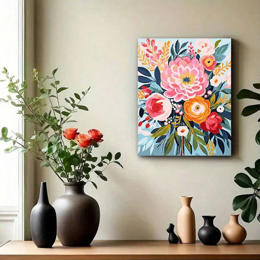 数字油画 - DIY 绘画 - 艺术油画装饰 40x50cm/16x20 英寸无框，节日理想礼物 - 彩色 - 查看 1