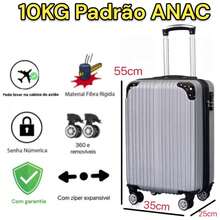 Small 10kg Cabin Travel Suitcase 55x35x25 ABS Rigid 360 Wheels With Expandable Zipper Takes Into The Cabin Of The Aircraft Resistant - 銀色 - 查看 2