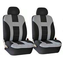 透气且易于安装的通用汽车座椅套，前排双座椅保护套适用于大多数车辆，四季皆宜