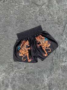 Men's Summer Fashion Tiger Letter Print Shorts - Multicolor - View 2