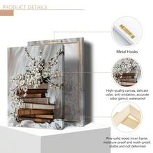 3 件/套无框帆布墙面艺术画花卉和书籍适用于家庭、客厅、咖啡店、办公室、墙面装饰艺术、豪华壁挂、海报、墙面艺术、房间装饰用品、现代、植物 - 彩色 - 查看 9