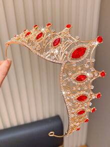 1pc Princess Crown Headpiece, Suitable For Party, Festival, Pageant Wear, Cute For Women