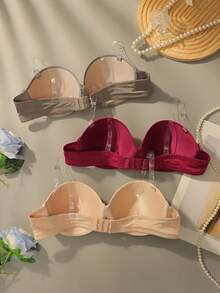 قطعة واحدة، بنطلون داخلي للنساء منسق سيدة بحمالات غير مرئية ذو حزام أمامي بسيط وملائم