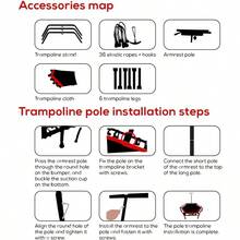 45 Inch Rebounder Trampoline For Adults, Max 330 Lbs Load Capacity, Portable Fitness Exercise With 3-Level Adjustable Foam Handle For Indoor And Outdoor Exercise - 1 - View 6