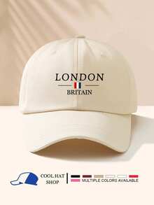 1 件男女通用夏季防紫外线伦敦图案棒球帽，可调节时尚休闲透气太阳帽，百搭日常穿着 - 棒球帽 - 查看 12