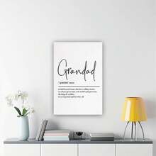 Grandad Definition Wall Art Grandad Gift Grandad Print Grandad Birthday Gift Gift Poster Canvas Wall Art For Bedroom Decor Bar Office Room Decor Gift - Beige - View 8