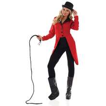 Morph Costumes Fun Shack Women's Circus Ringmaster Costume - Iconic Red Tailcoat Fancy Dress For Halloween, Parties, And Themed Events - Red - View 1