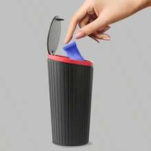 No More Messy Cars! Car Trash Can With Secure Lid, Anti-Spill & Odor Blocking, Ideal For Food Waste & Daily Use" - 黑色 - 查看 8