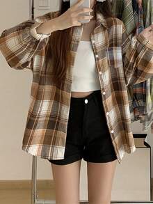 Women Blouses - màu nâu - Xem 3