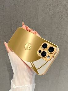 1 件时尚简约渐变金色苹果图案玻璃手机壳，防摔保护套适用于 Apple/手机，适合 17 Pro Max/17 Air/16 Pro Max/15 Pro/14 Plus/13/12/11/XR/XS、Galaxy S20/S21 Ultra/S22 Plus/S23/S24/S25 - 彩色 - 查看 4