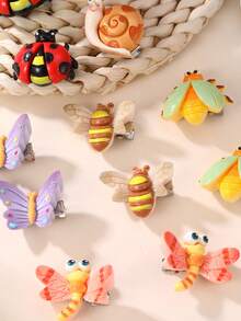 Set de 12 pinzas para el cabello con conchas y estrellas de mar para niñas, decoración para vacaciones y uso diario - Multicolor - Ver 10