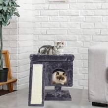 Albero in stile di lusso per gatti su più livelli con pali per graffiare e piattaforme per il gioco - design moderno per gatti di grandi dimensioni - include rifugi e giocattoli interattivi - perfetto per appartamenti e gatti da interni