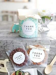 100 个磨砂圆点自粘袋时尚款式适合毕业季、婚礼、生日、母亲节、食品袋、糖果袋、节日礼品包装袋、烘焙包装用品 - 彩色 - 查看 3