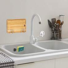 Under Cabinet Cutting Board Holder - 4 Pcs Pot Lid Organizer For Cabinet Cutting Board Holder Rack Storage Stainless Steel Under Shelf Counter Chopping Board Holder,Sink Sponge Shelf - Silver - View 3