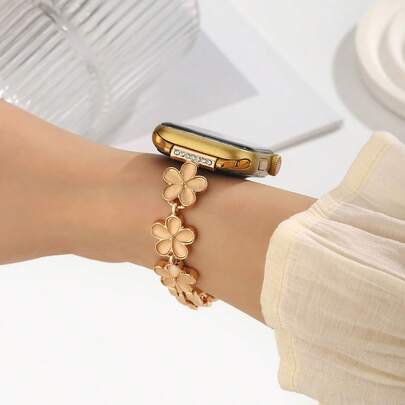 1 件女式豹纹不锈钢 表带，适合 38/40/41/42/44/45/49 毫米尺寸型号，适用于 Ultra/SE/8/7/6/5/4/3/2/1