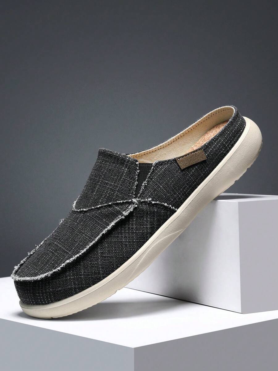 Mocasines de lona sin cordones para hombre, mocasines casuales de diario, el tamaño corre pequeño