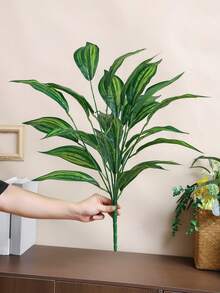 1PC 27.5-Inch (H) Simulated Green Plant Branches For Home Living Room, Bathroom, Balcony, Party Table Decoration, Garden And Courtyard Green Plant Decoration - Green - View 9