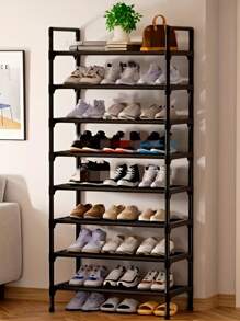 8 ripiani portascarpe, scaffale di stoccaggio in tubi metallici, portascarpe multifunzionale, facile da montare, porta scarpe per corridoio, camera da letto, ingresso, soggiorno, forniture per l'organizzazione e lo stoccaggio domestico, organizer per scarpe in tessuto, requisiti per la casa accogliente