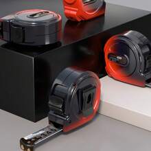 New Stainless Steel Red & Black Gradient Measuring Tape, Extra Thick Waterproof Rustproof High Precision Wear-Resistant Retractable Ruler, For Decoration, Construction, Industrial Use