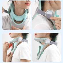Adjustable Cervical Traction Device Posture Corrector Cervical Collar Neck Braces Support Stretcher Spine Protector Pain Relief - Blue - View 6