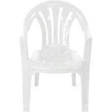 Solana WHITE Stackable Low Back Plastic Garden Chairs Set Of 4 - White - View 2