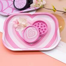 1 Conjunto Kit Moedor de Cigarro para Iniciantes, Inclui 1 Bandeja de Enrolar Cigarros com Estampa, 1 Moedor de Plástico Duplo em Miniatura com Estampa, Acessórios Práticos, Presente Perfeito para Fumantes, Halloween, Natal