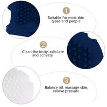 1 Silicone Massage Glove - Hypoallergenic Meridian Brush, Full Body Exfoliating Spa Brush, Manual Bath Brush For Skin Regeneration Without Battery