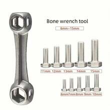 1pc Multifunctional Portable Hex Wrench, Suitable For Motorcycles And Bicycles - Compact Aluminum Alloy Dog Bone Design - Multicolor - View 6